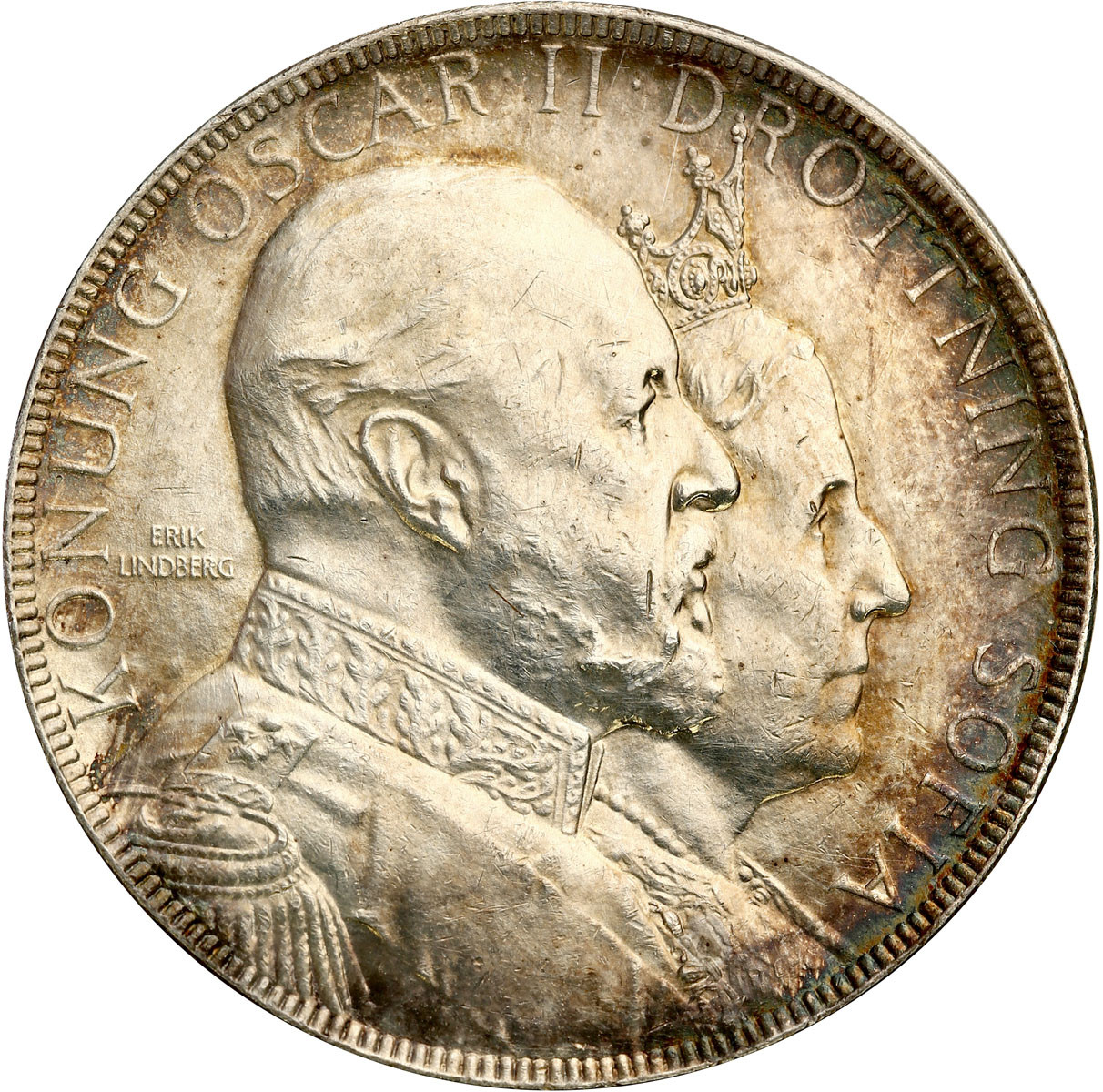 Szwecja. Medal Oscar II, 1907, srebro